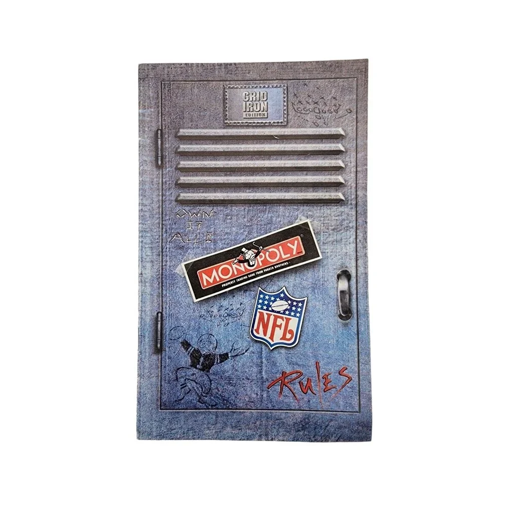 Monopoly NFL Grid Iron 1999 Limited Edition Rule Book Instructions Manual Part